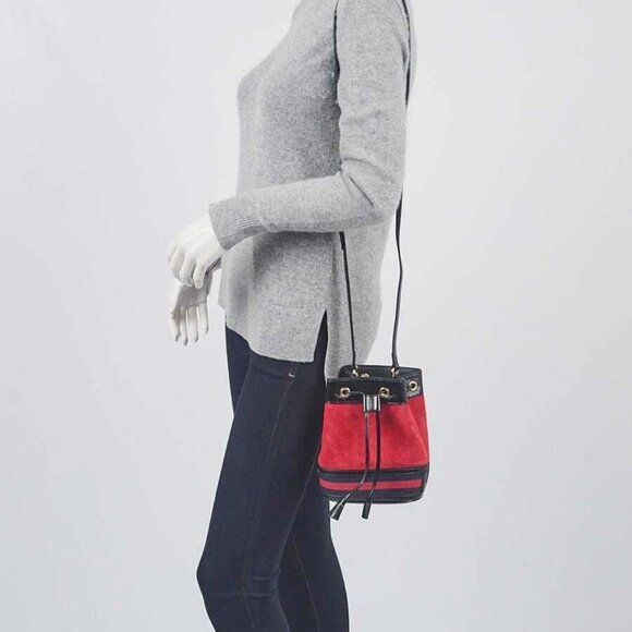 Gucci Red Suede Ophidia Mini Bucket Bag - Picture 11 of 11